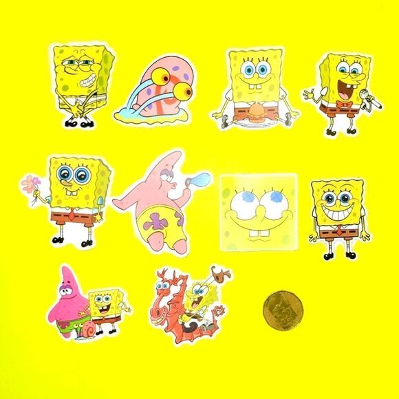 3/$20 Brand New 10x Waterproof Spongebob Stickers #1 - Picture 1 of 1